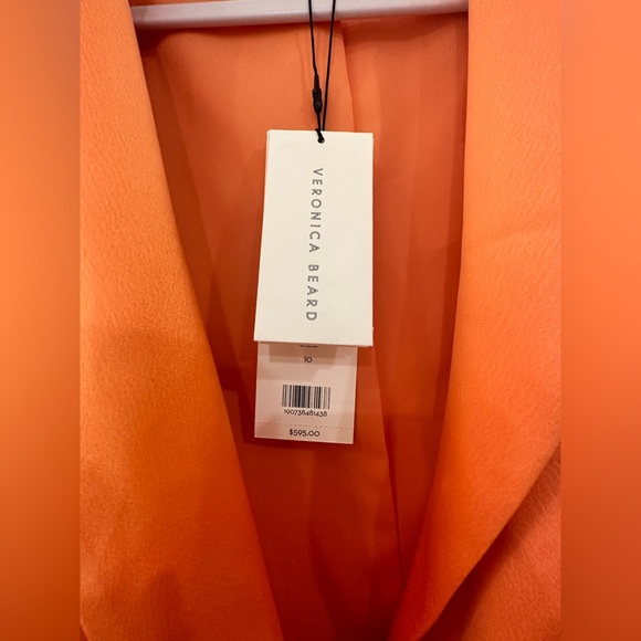 Brand New (NWT) Veronica Beard Orange Blazer and Pant Suit - Picture 3 of 9